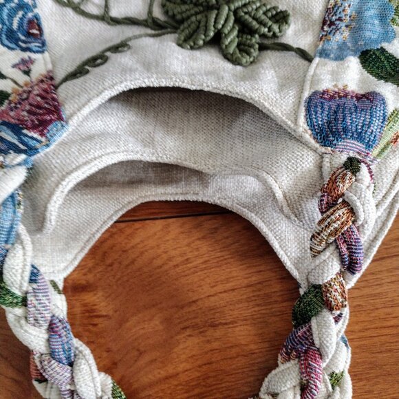 Bohemian BEAUTIFUL 3D & BEADED and cream color flower purse..pink coin purse,set - Picture 10 of 17